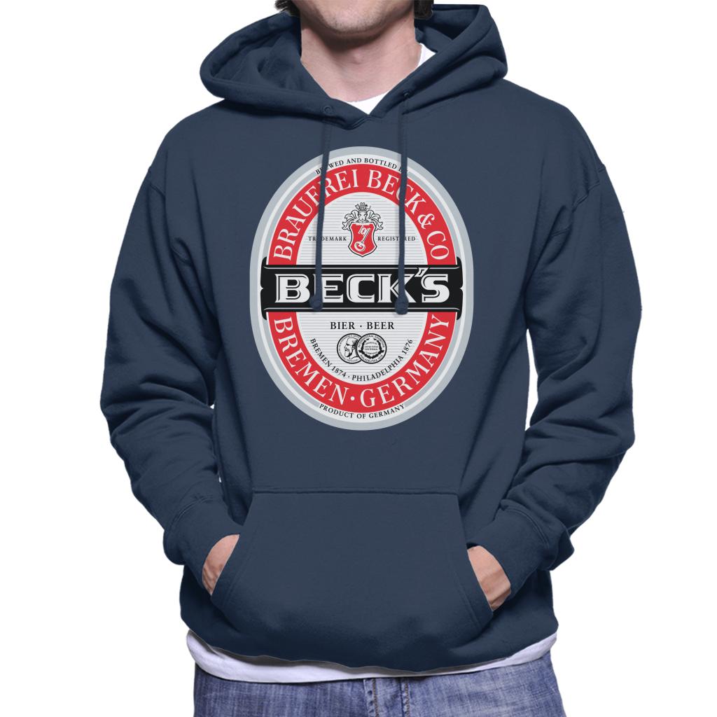 Beck's Beer Classic Label Men's Hooded Sweatshirt-ALL + EVERY