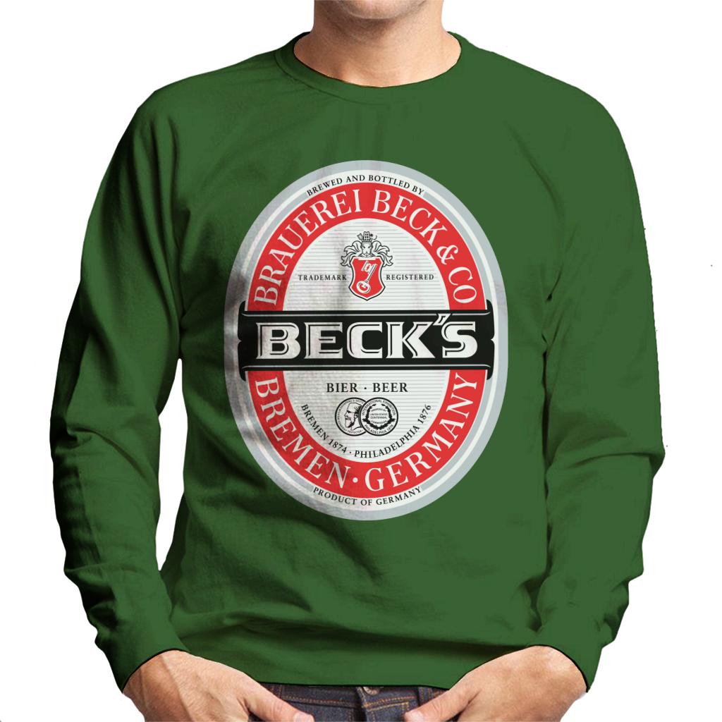 Beck's Beer Classic Label Men's Sweatshirt-ALL + EVERY