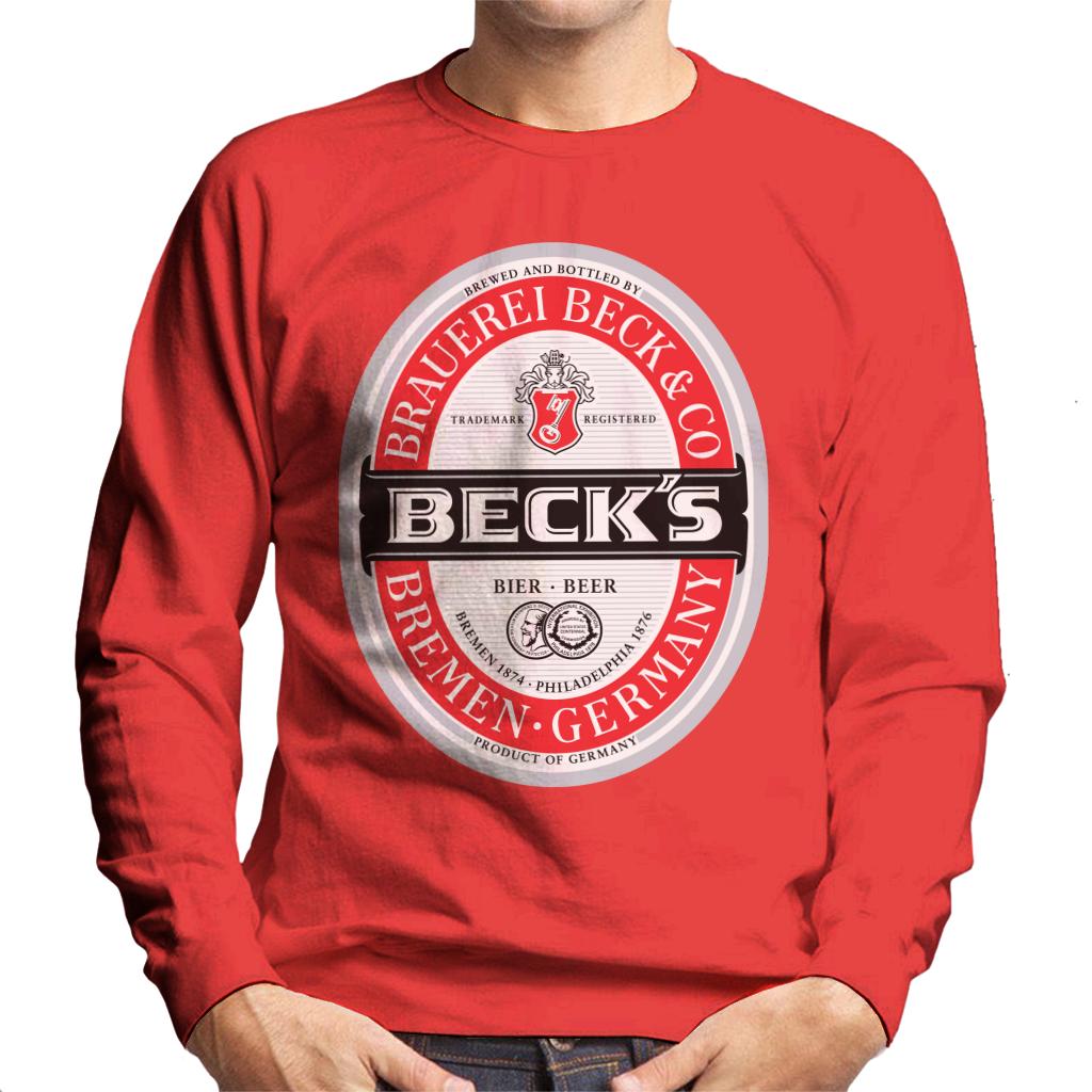 Beck's Beer Classic Label Men's Sweatshirt-ALL + EVERY