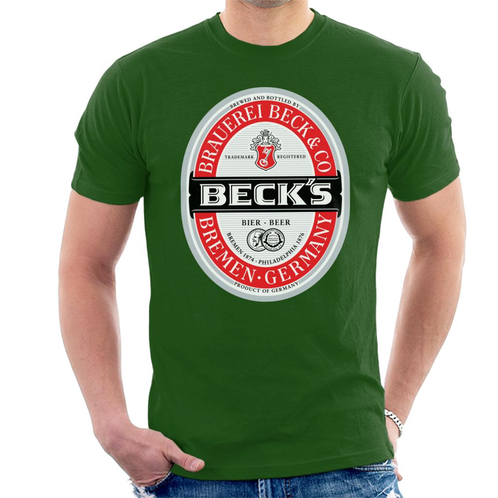 Beck's Beer Classic Label Men's T-Shirt-ALL + EVERY