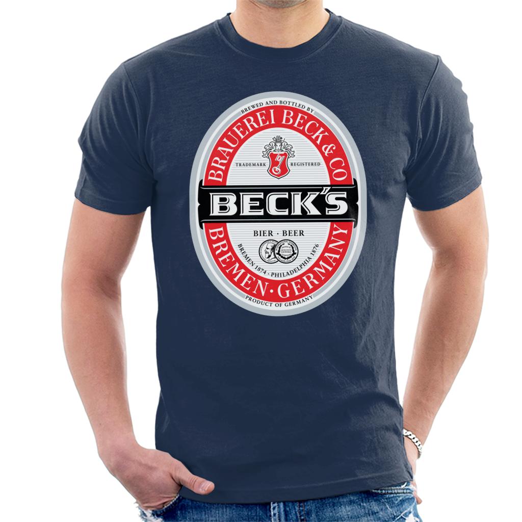 Beck's Beer Classic Label Men's T-Shirt-ALL + EVERY