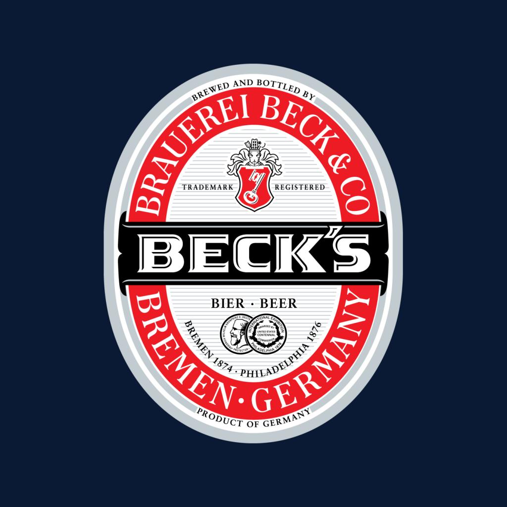 Beck's Beer Classic Label Women's Hooded Sweatshirt-ALL + EVERY