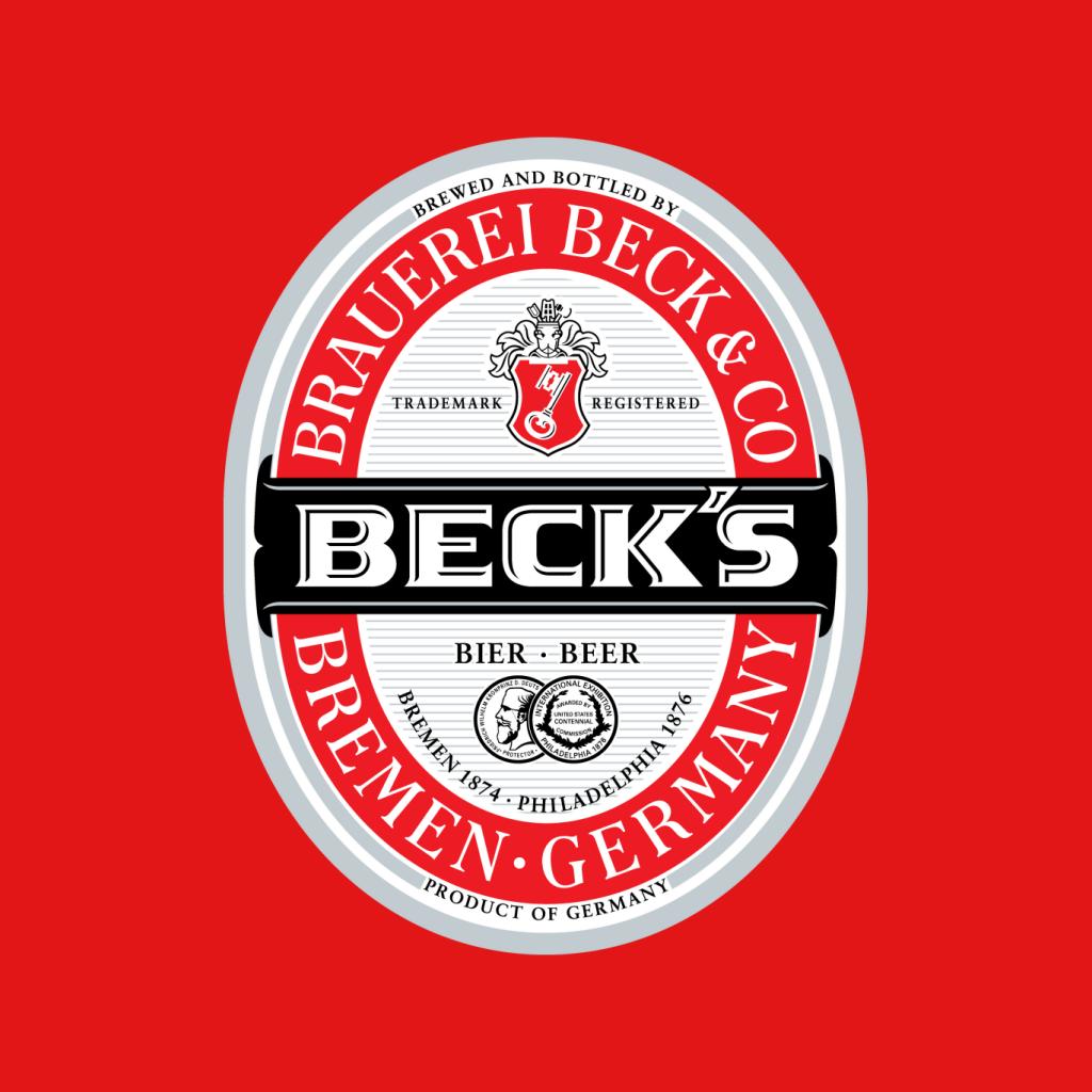 Beck's Beer Classic Label Men's T-Shirt-ALL + EVERY