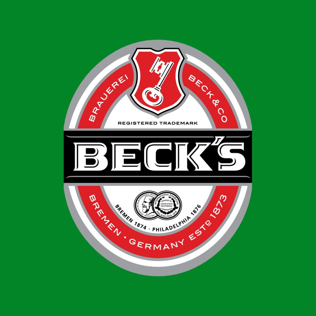 Beck's Brauerei Label Men's T-Shirt-ALL + EVERY