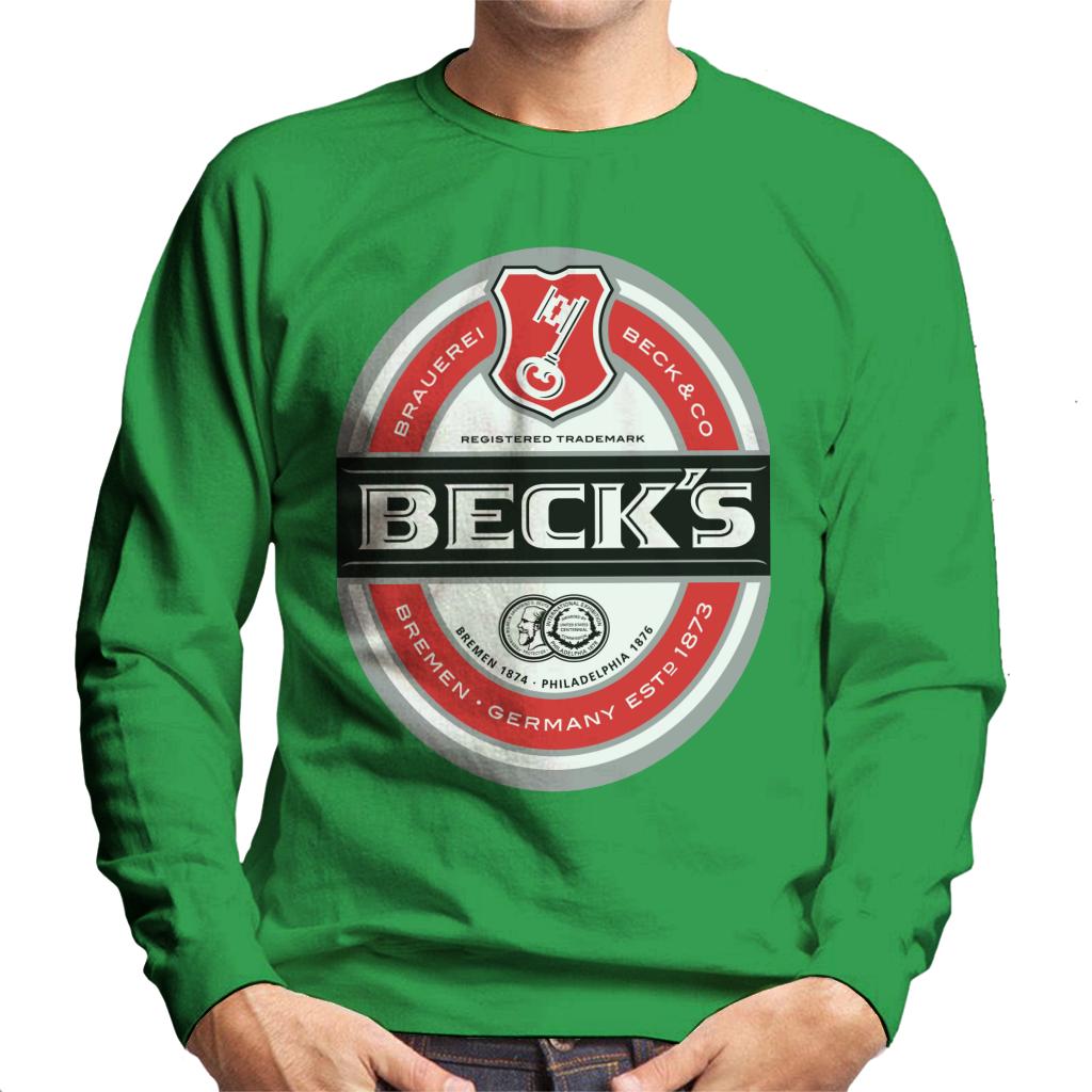 Beck's Brauerei Label Men's Sweatshirt-ALL + EVERY