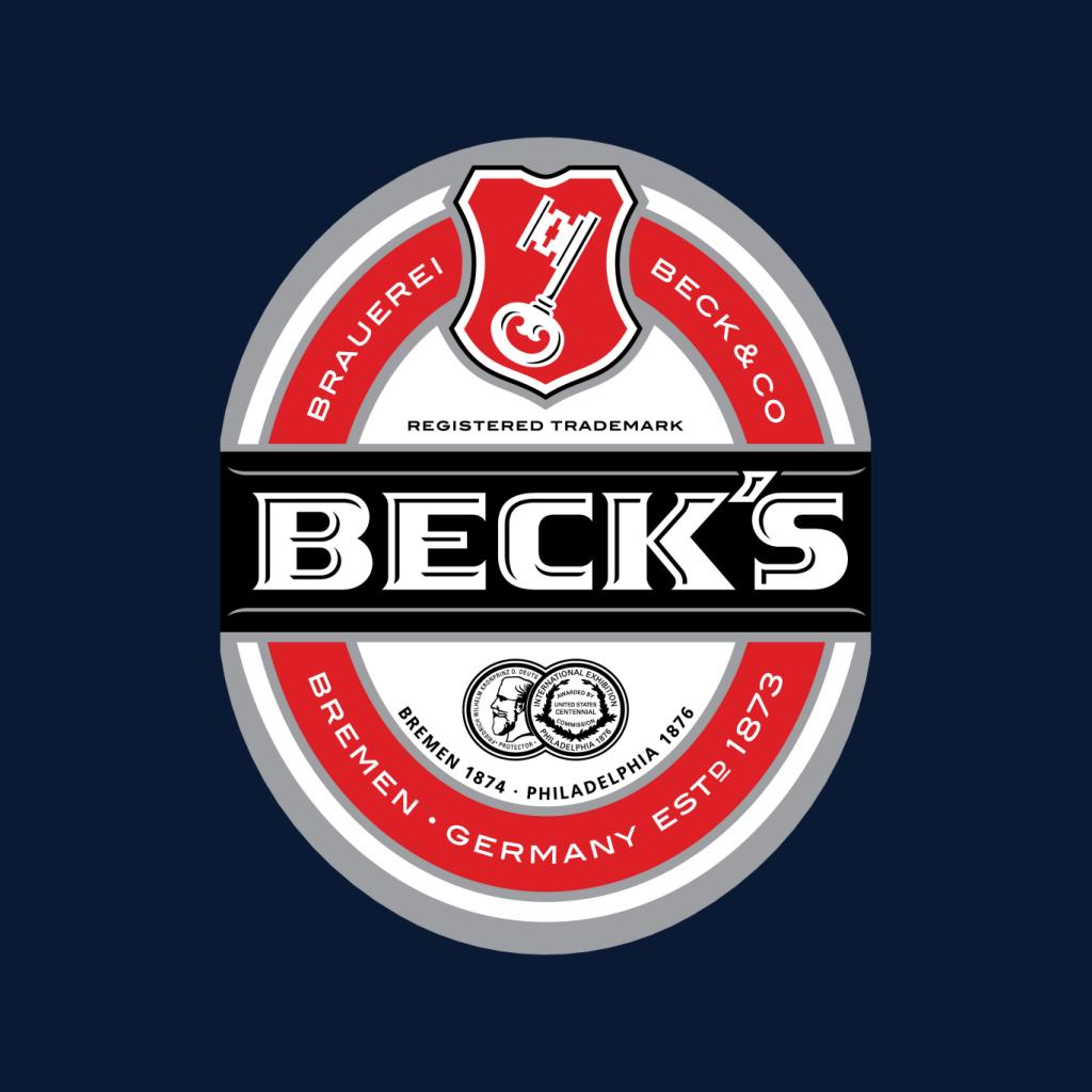 Beck's Brauerei Label Men's T-Shirt-ALL + EVERY