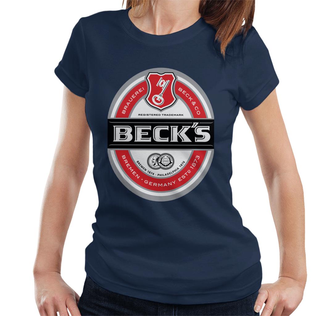 Beck's Brauerei Label Women's T-Shirt-ALL + EVERY