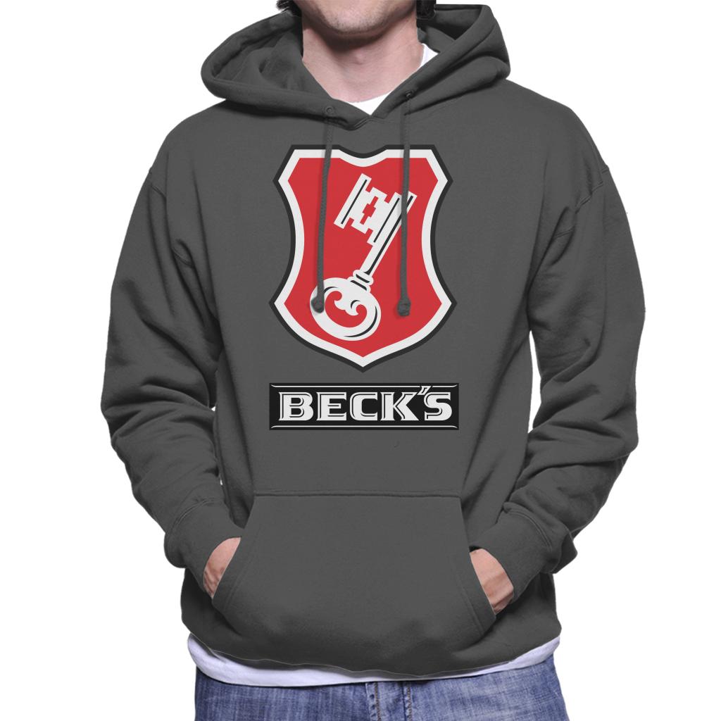 Beck's Logo Filled Red Key Men's Hooded Sweatshirt-ALL + EVERY