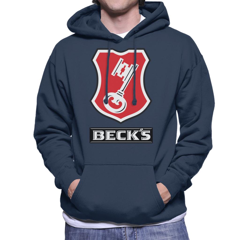 Beck's Logo Filled Red Key Men's Hooded Sweatshirt-ALL + EVERY