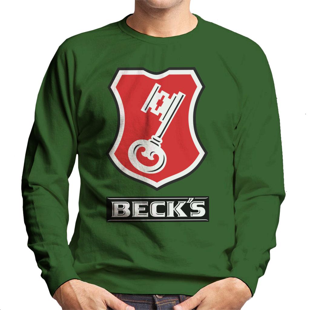 Beck's Logo Filled Red Key Men's Sweatshirt-ALL + EVERY