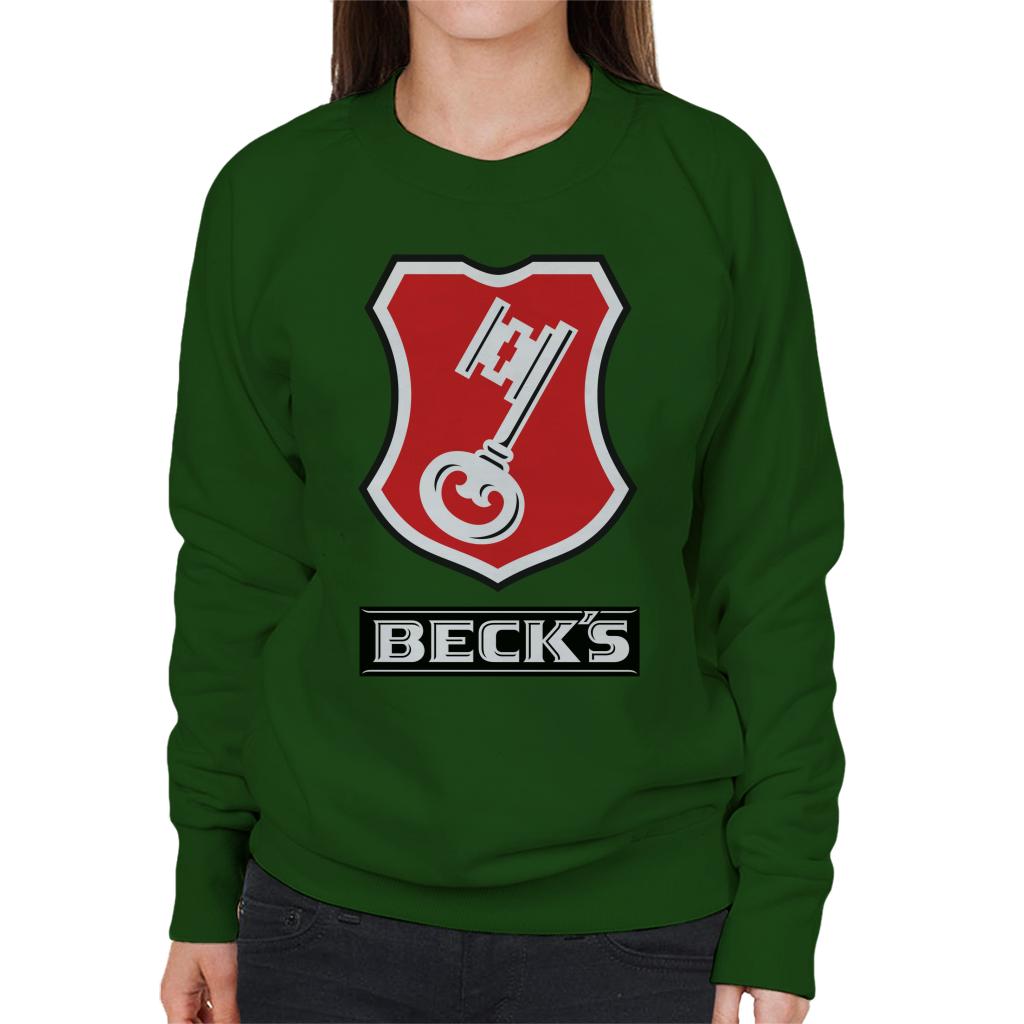 Beck's Logo Filled Red Key Women's Sweatshirt-ALL + EVERY