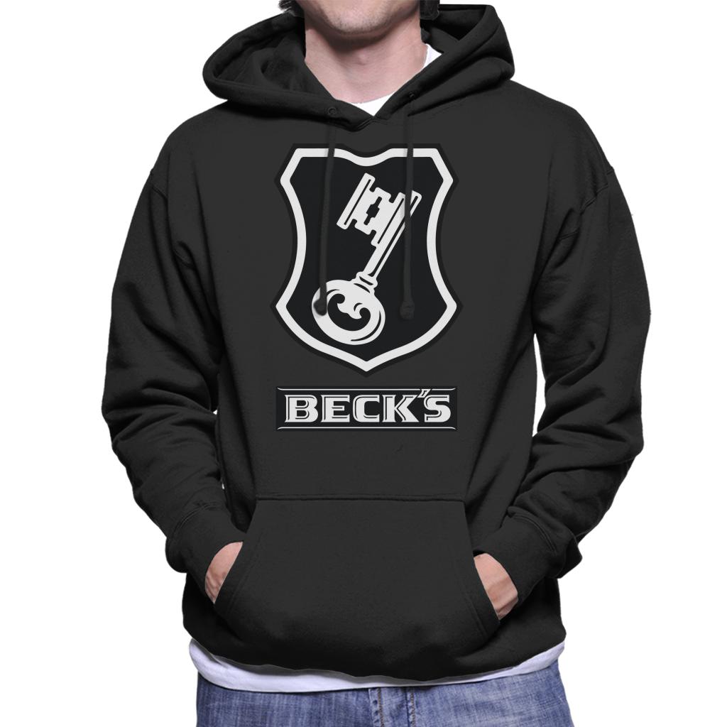 Beck's Logo Filled Black Key Men's Hooded Sweatshirt-ALL + EVERY