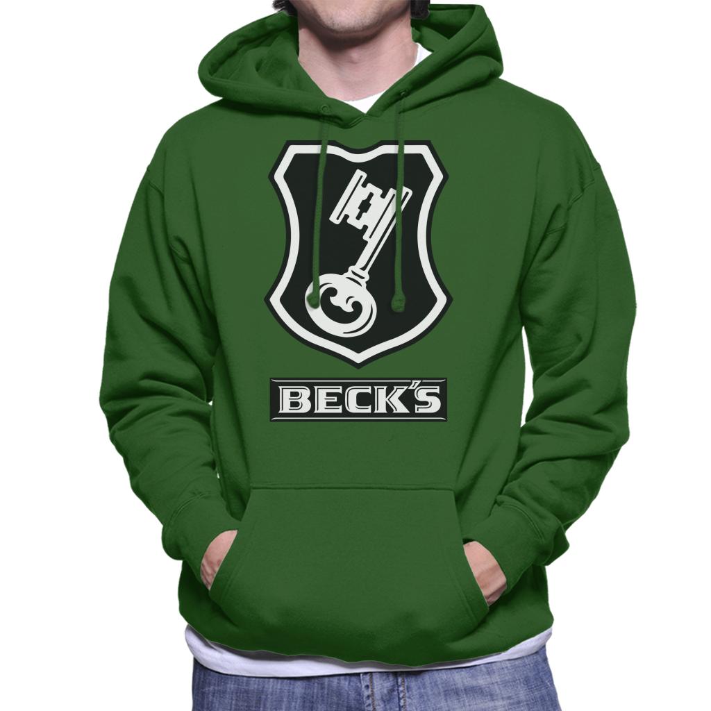 Beck's Logo Filled Black Key Men's Hooded Sweatshirt-ALL + EVERY