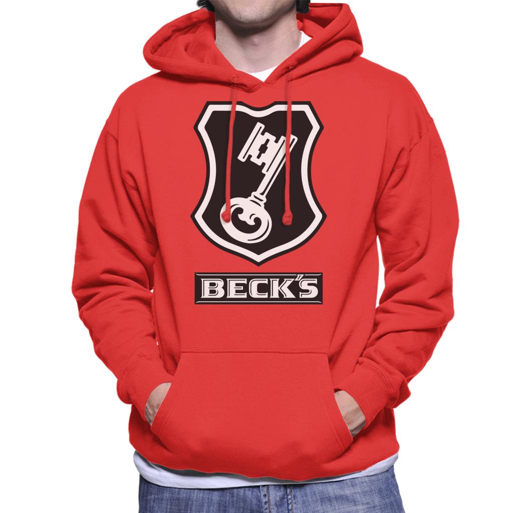 Beck's Logo Filled Black Key Men's Hooded Sweatshirt-ALL + EVERY