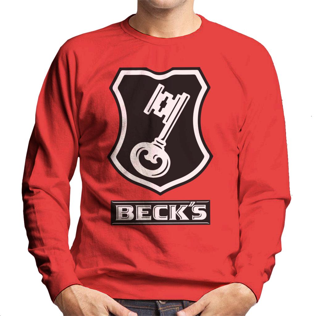 Beck's Logo Filled Black Key Men's Sweatshirt-ALL + EVERY