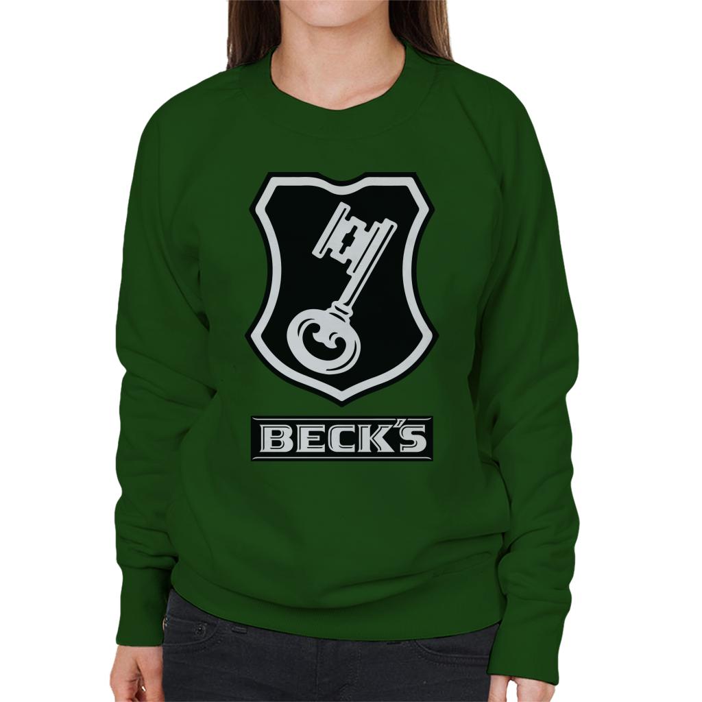 Beck's Logo Filled Black Key Women's Sweatshirt-ALL + EVERY