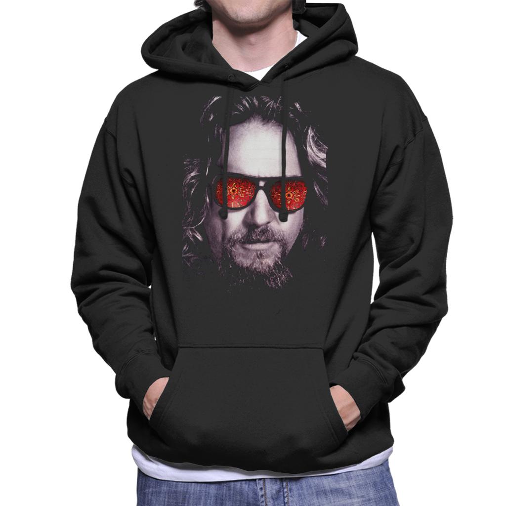 The Big Lebowski The Dude Face Carpet Shades Men's Hooded Sweatshirt-ALL + EVERY