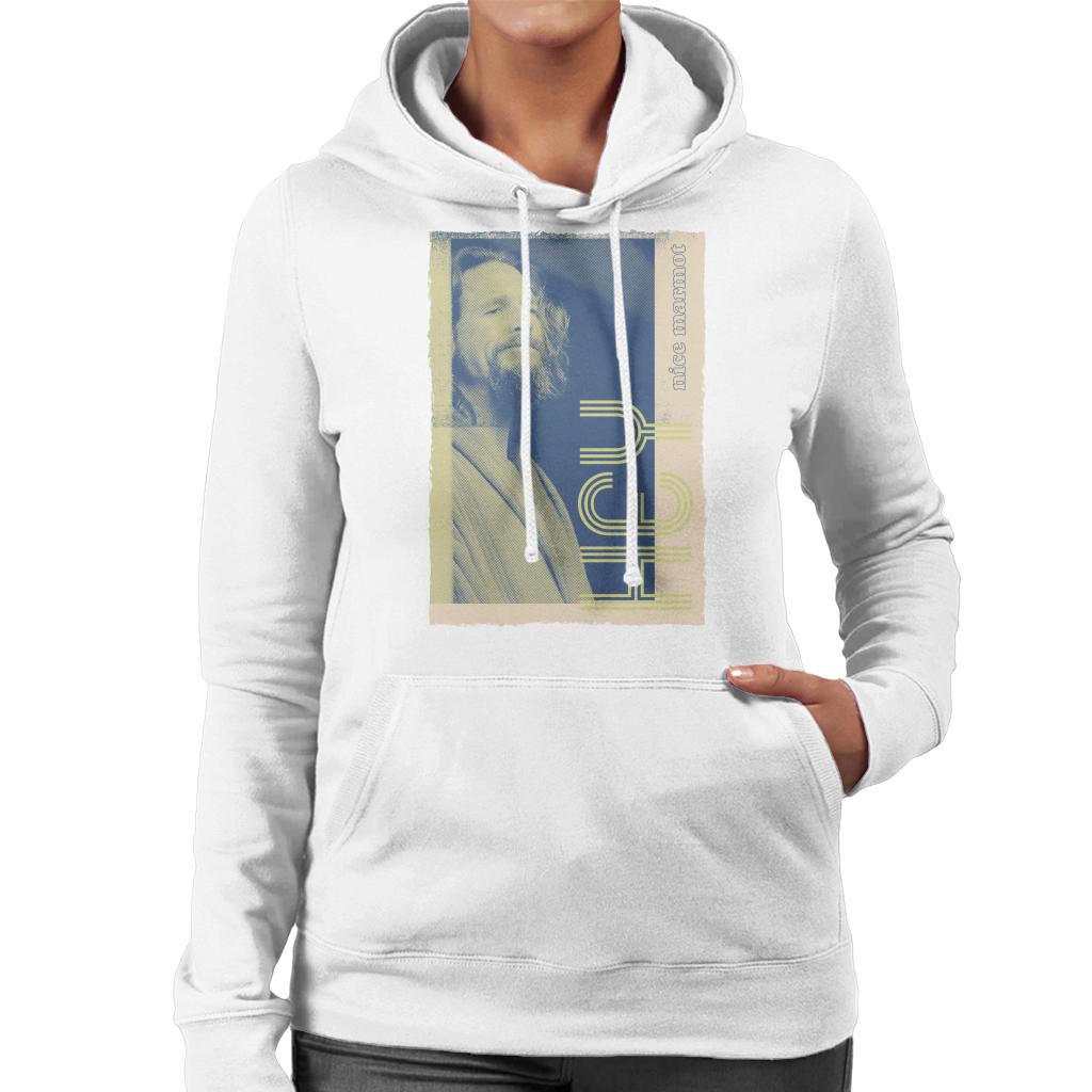The Big Lebowski The Dude Hey Nice Marmot Nostalgia Women's Hooded Sweatshirt-ALL + EVERY