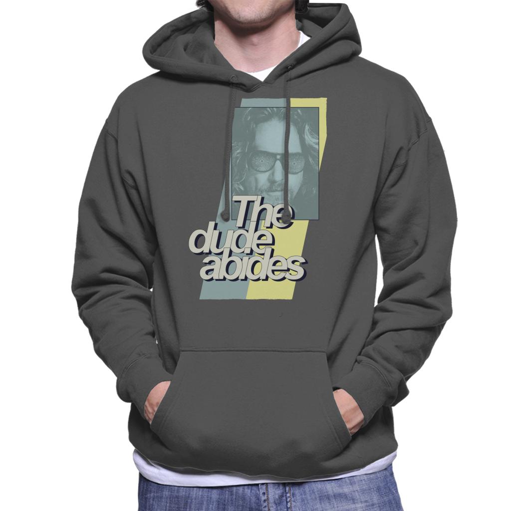 The Big Lebowski The Dude Abides Retro Lines Men's Hooded Sweatshirt-ALL + EVERY