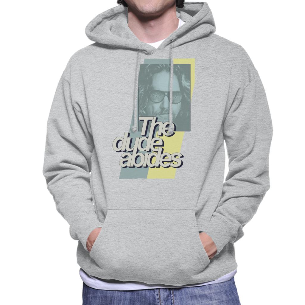 The Big Lebowski The Dude Abides Retro Lines Men's Hooded Sweatshirt-ALL + EVERY