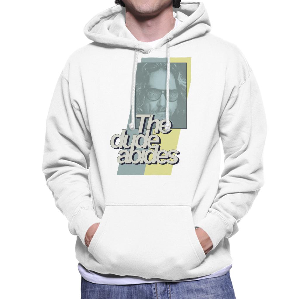 The Big Lebowski The Dude Abides Retro Lines Men's Hooded Sweatshirt-ALL + EVERY