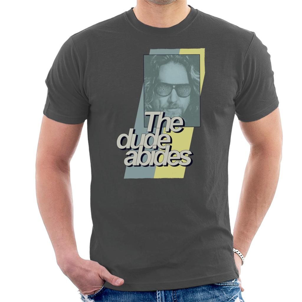 The Big Lebowski The Dude Abides Retro Lines Men's T-Shirt-ALL + EVERY