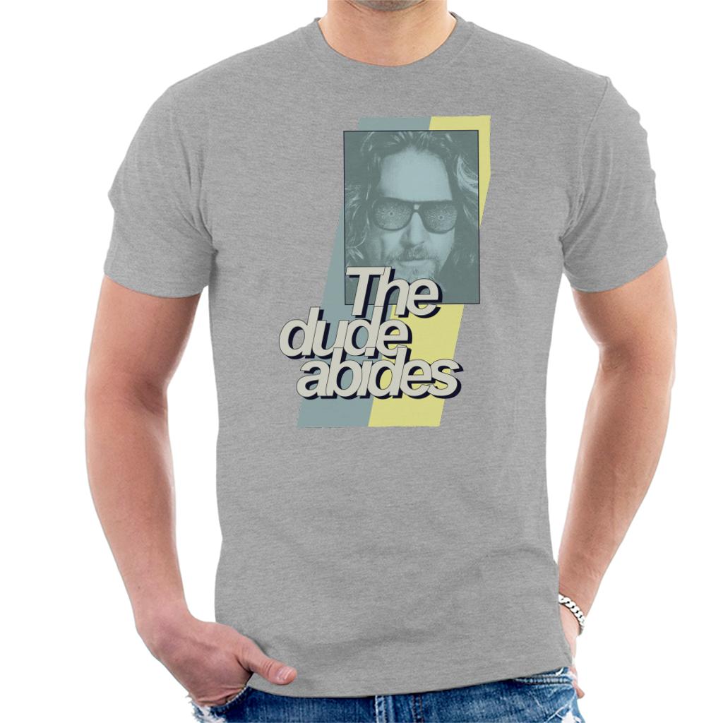 The Big Lebowski The Dude Abides Retro Lines Men's T-Shirt-ALL + EVERY