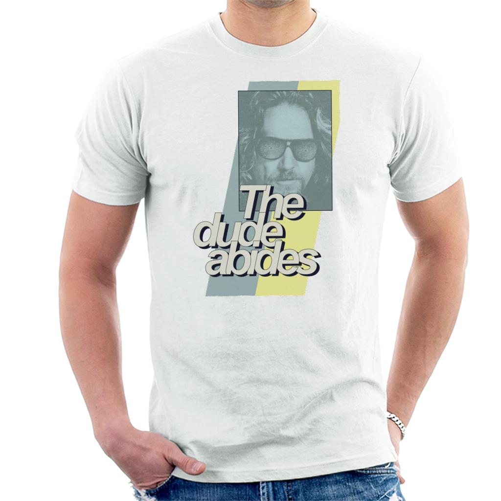 The Big Lebowski The Dude Abides Retro Lines Men's T-Shirt-ALL + EVERY