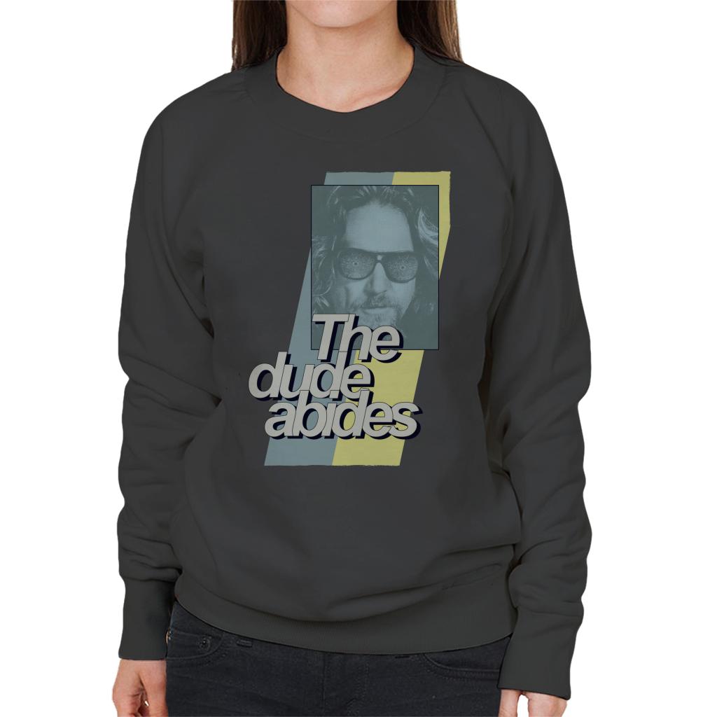 The Big Lebowski The Dude Abides Retro Lines Women's Sweatshirt-ALL + EVERY