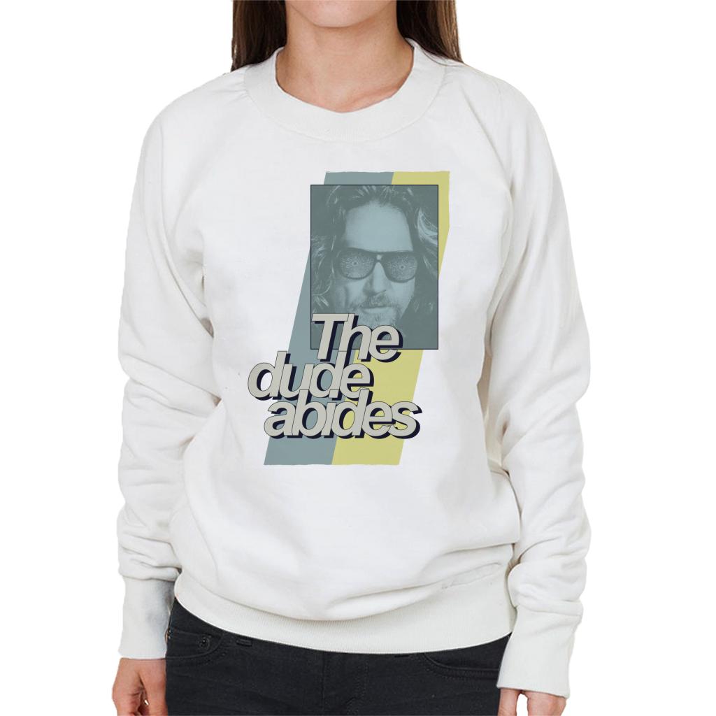 The Big Lebowski The Dude Abides Retro Lines Women's Sweatshirt-ALL + EVERY