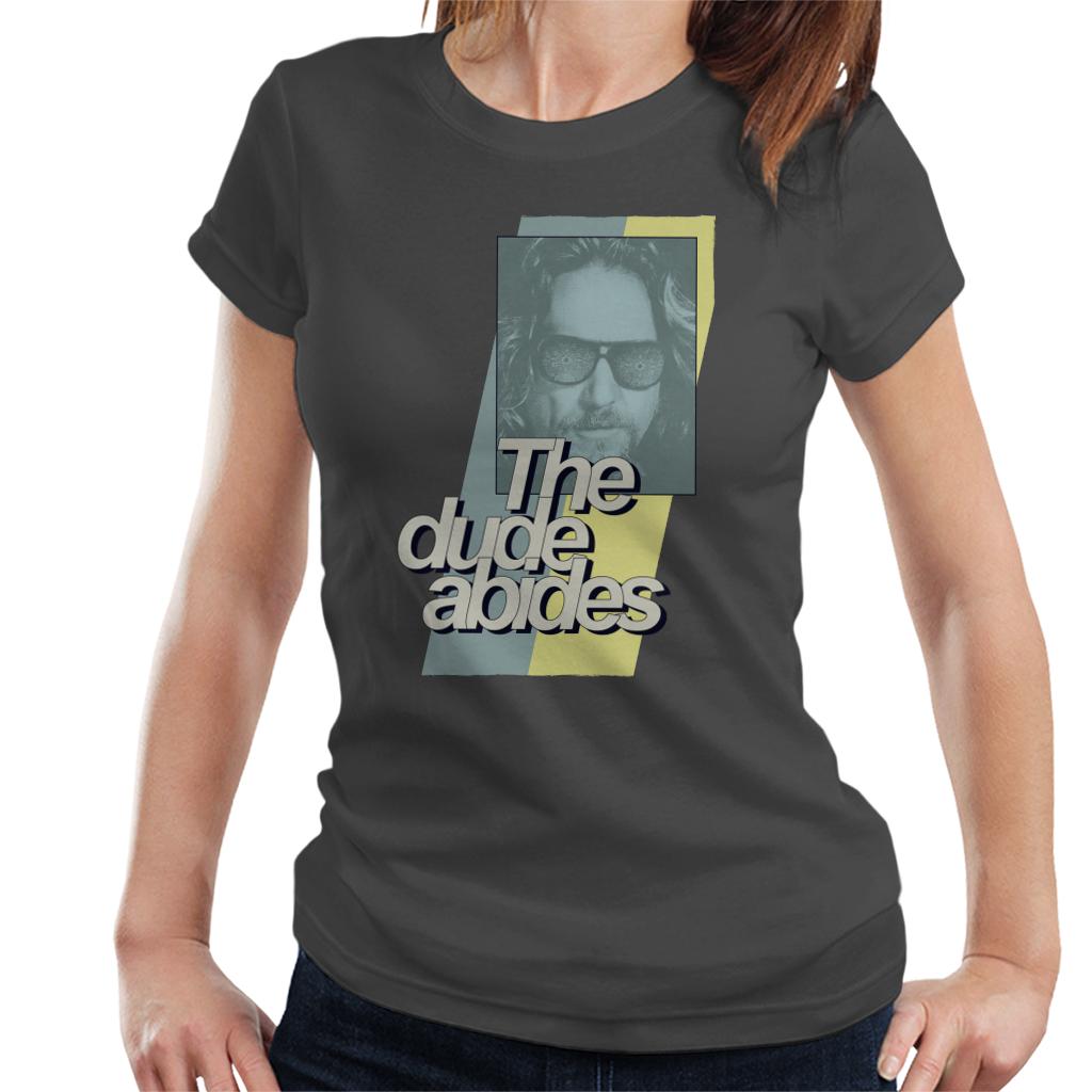 The Big Lebowski The Dude Abides Retro Lines Women's T-Shirt-ALL + EVERY