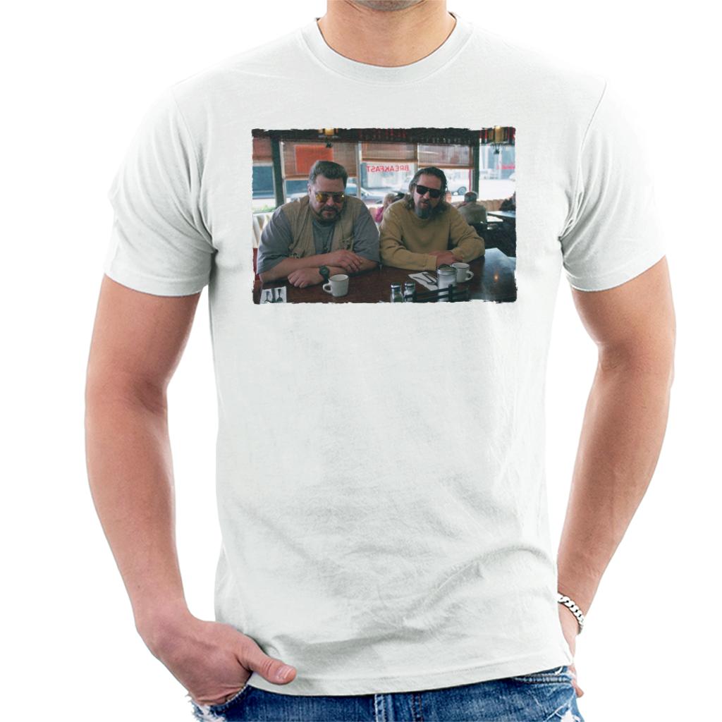 The Big Lebowski The Dude And Walter Coffee Shop Scene Men's T-Shirt-ALL + EVERY