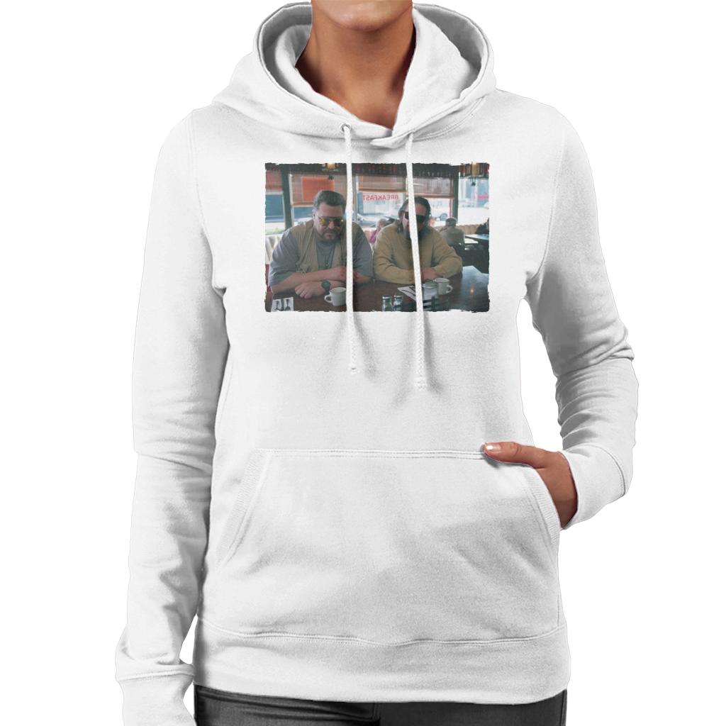 The Big Lebowski The Dude And Walter Coffee Shop Scene Women's Hooded Sweatshirt-ALL + EVERY