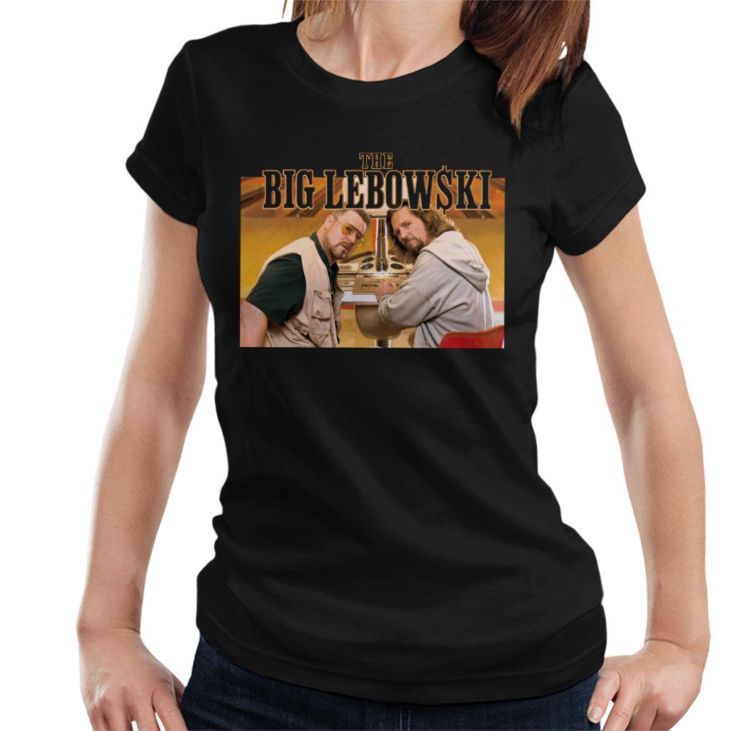 The Big Lebowski The Dude And Walter Bowling Alley Women's T-Shirt-ALL + EVERY