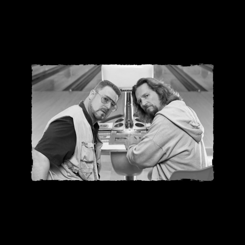 The Big Lebowski The Dude And Walter Bowling Alley Greyscale Men's Sweatshirt-ALL + EVERY