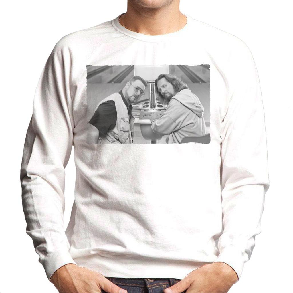 The Big Lebowski The Dude And Walter Bowling Alley Greyscale Men's Sweatshirt-ALL + EVERY