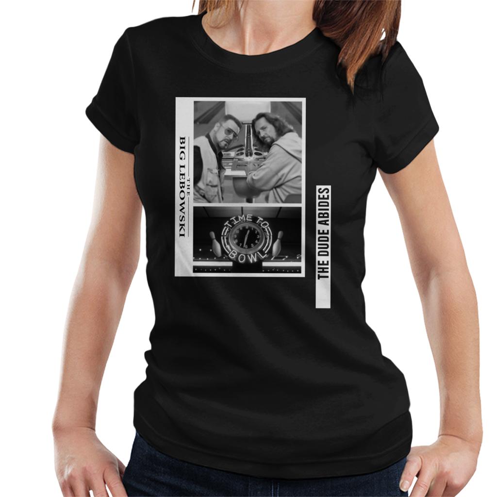 The Big Lebowski The Dude And Walter Time To Bowl Women's T-Shirt-ALL + EVERY