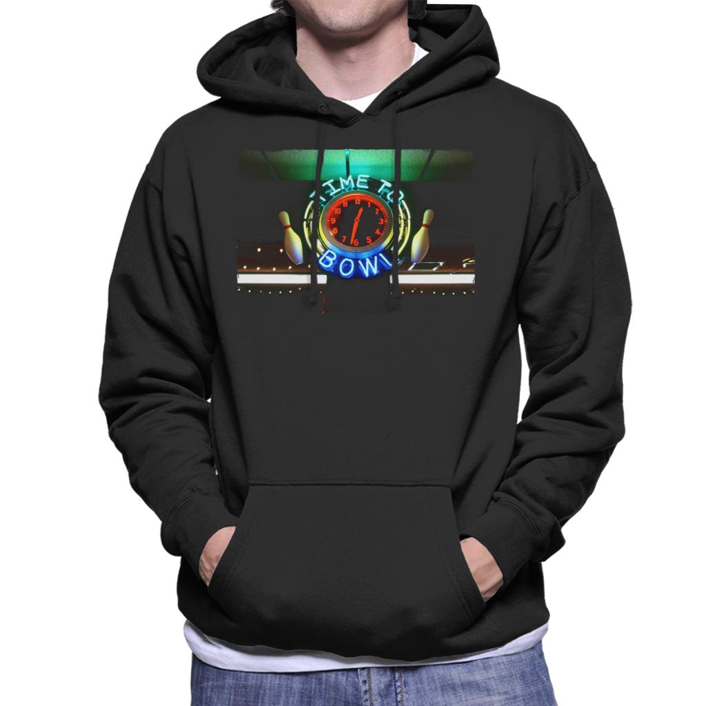 The Big Lebowski Time To Bowl Neon Sign Men's Hooded Sweatshirt-ALL + EVERY