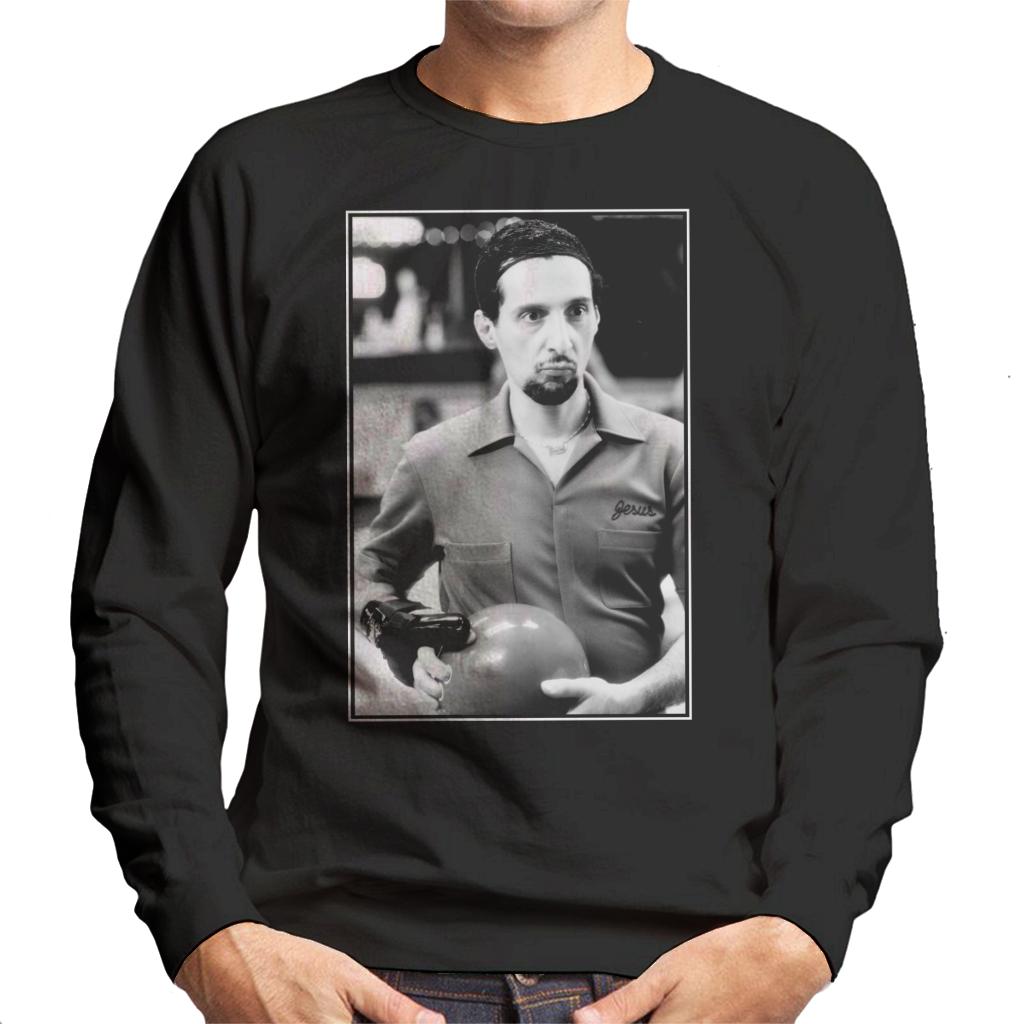 The Big Lebowski Jesus Bowling Greyscale Men's Sweatshirt-ALL + EVERY