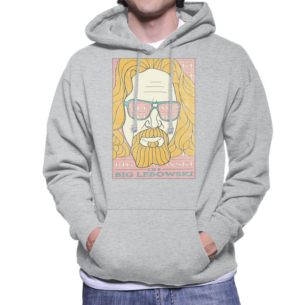 The Big Lebowski Retro Ink Lines Men's Hooded Sweatshirt-ALL + EVERY