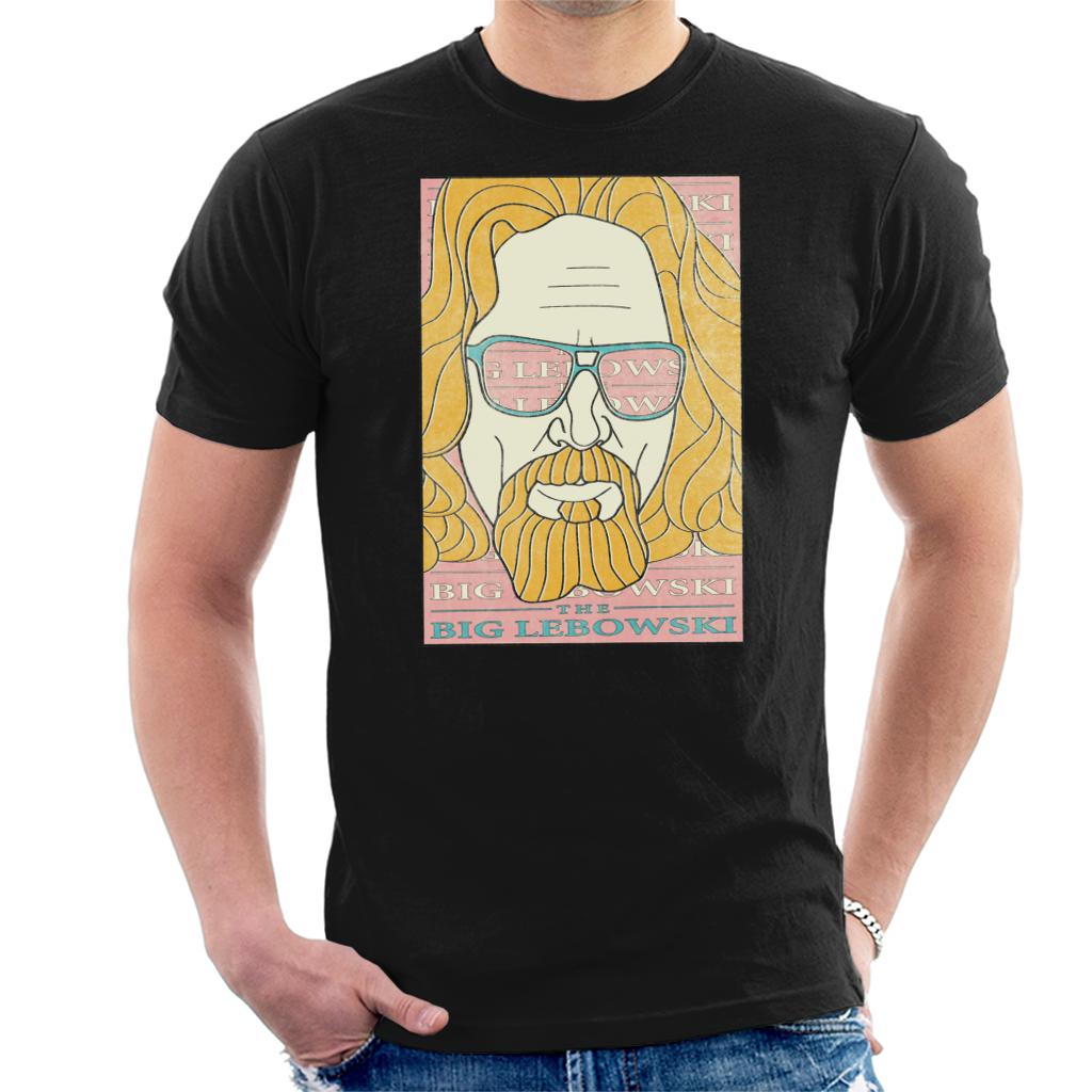 The Big Lebowski Retro Ink Lines Men's T-Shirt-ALL + EVERY