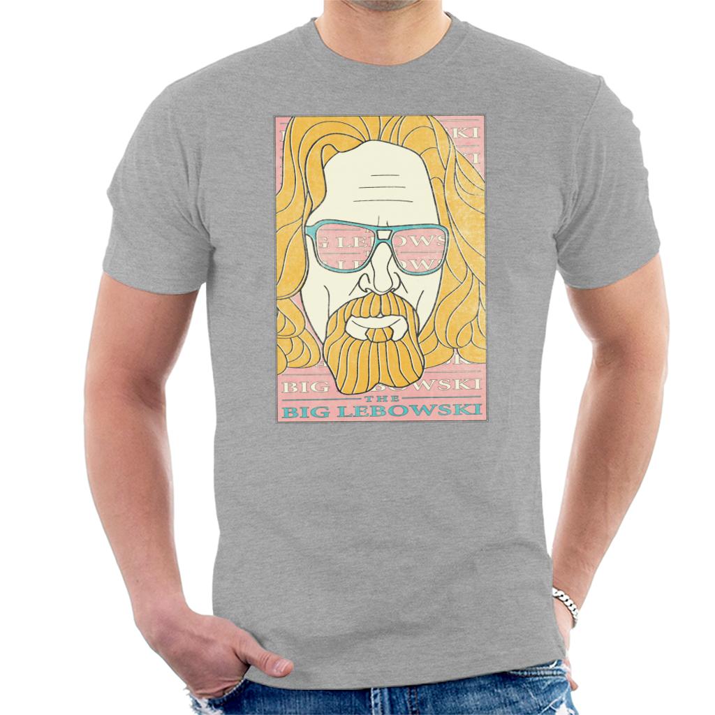 The Big Lebowski Retro Ink Lines Men's T-Shirt-ALL + EVERY