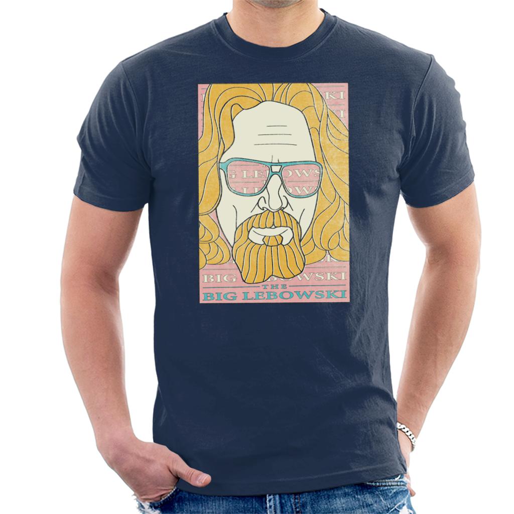 The Big Lebowski Retro Ink Lines Men's T-Shirt-ALL + EVERY