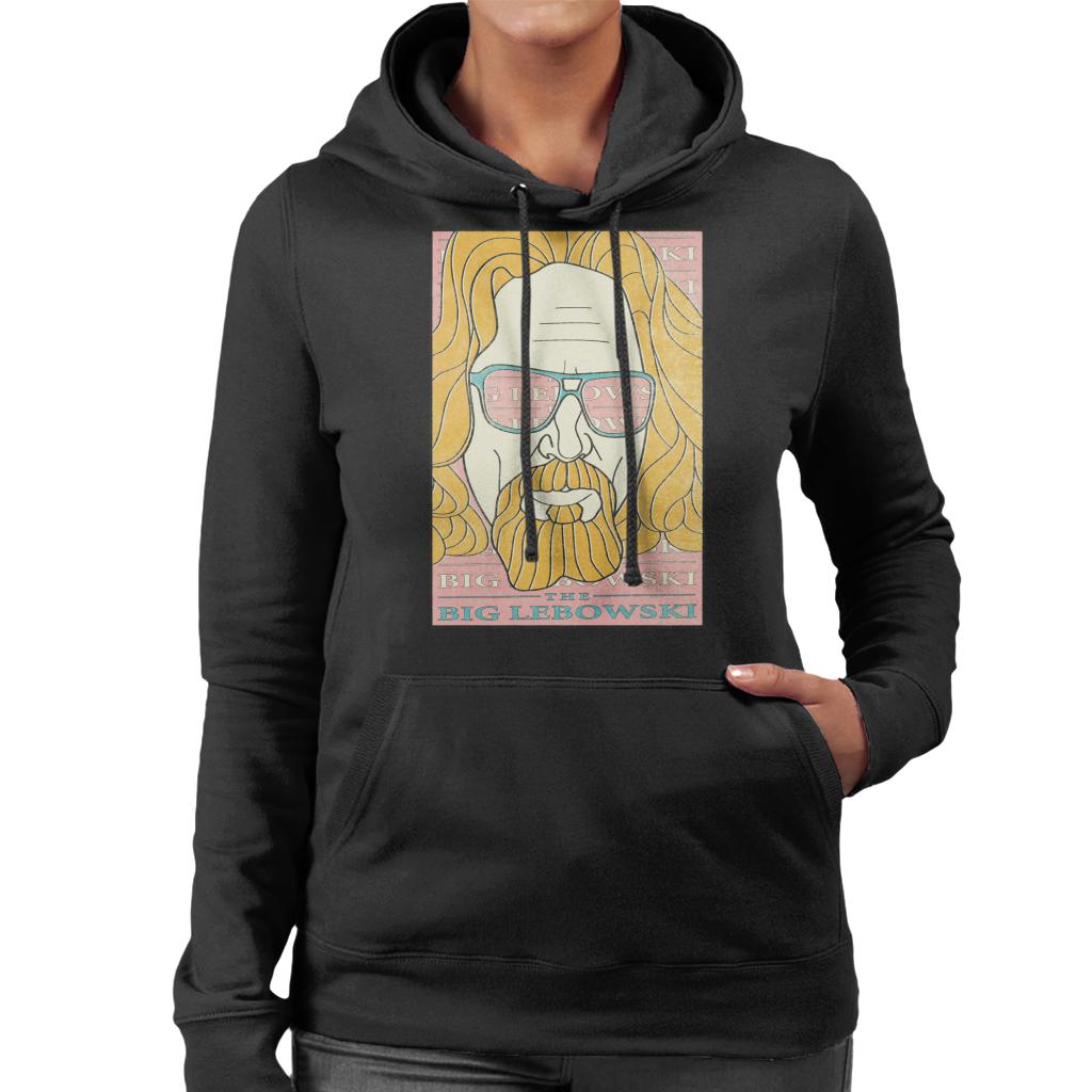 The Big Lebowski Retro Ink Lines Women's Hooded Sweatshirt-ALL + EVERY