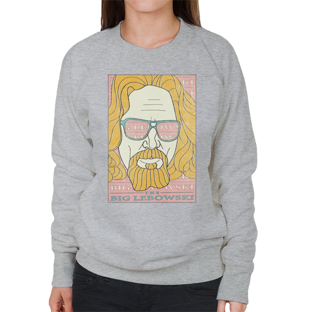 The Big Lebowski Retro Ink Lines Women's Sweatshirt-ALL + EVERY