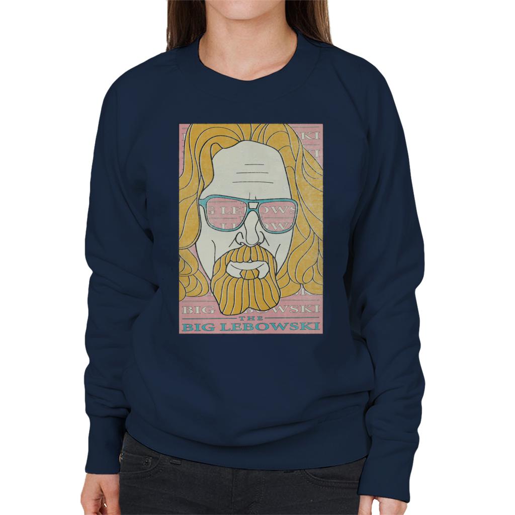 The Big Lebowski Retro Ink Lines Women's Sweatshirt-ALL + EVERY