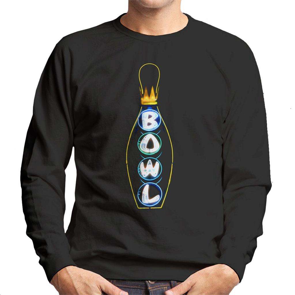 The Big Lebowski Bowl Neon Pin Men's Sweatshirt-ALL + EVERY