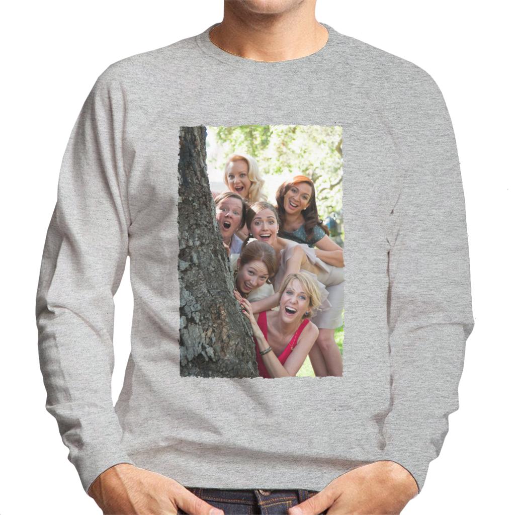 Bridesmaids Bridal Party Around Tree Men's Sweatshirt-ALL + EVERY