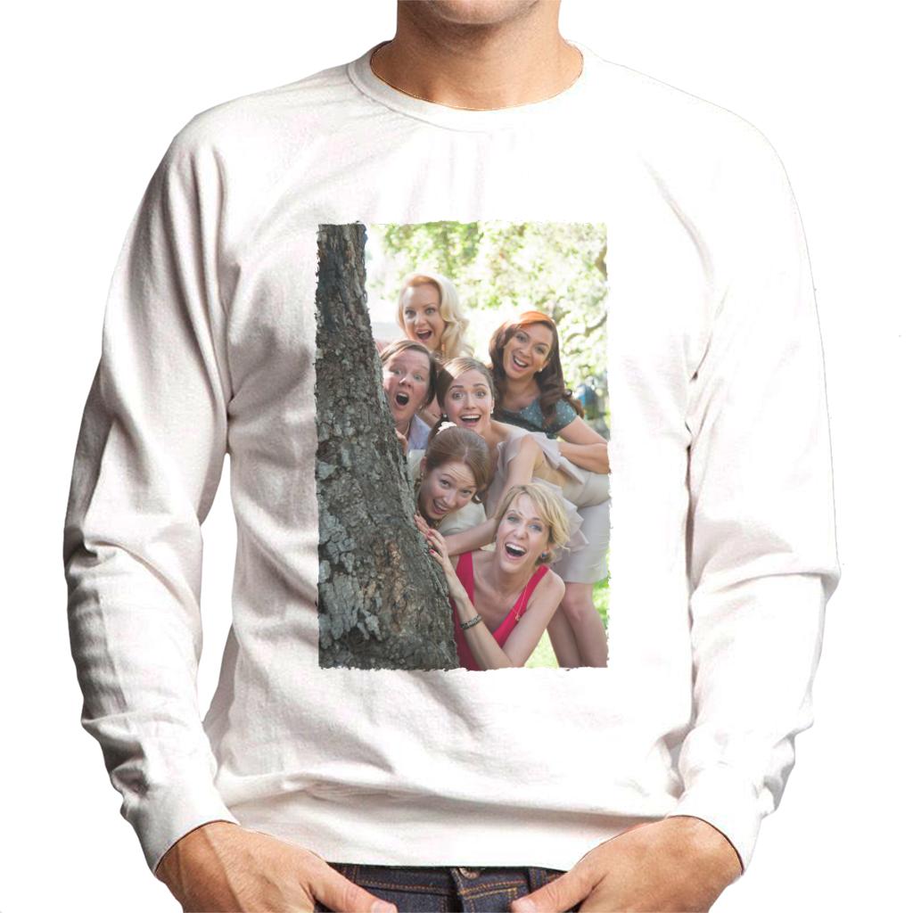 Bridesmaids Bridal Party Around Tree Men's Sweatshirt-ALL + EVERY