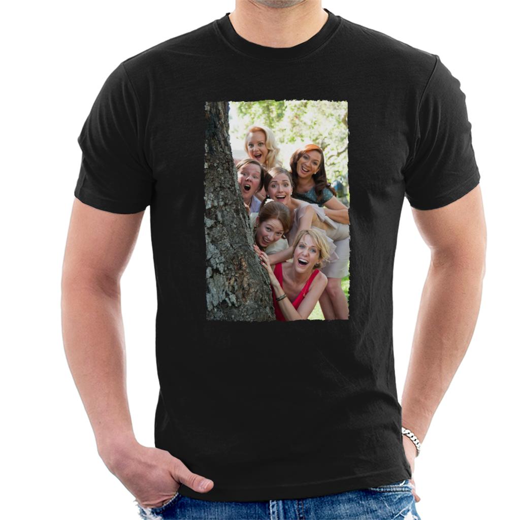 Bridesmaids Bridal Party Around Tree Men's T-Shirt-ALL + EVERY